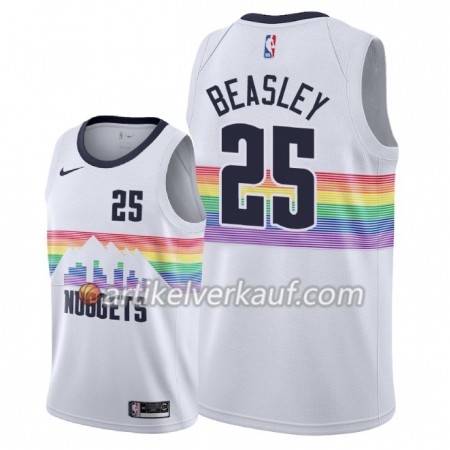 NBA Denver Nuggets Trikot Malik Beasley 25 2018-19 Nike City Edition Weiß Swingman - Herren